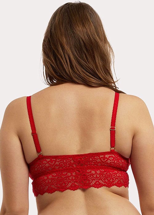 Wolf And Whistle Ariana Red Everyday Lace Bralette SideZoom 2