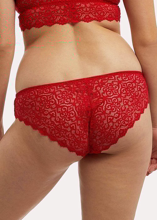 Wolf And Whistle Ariana Red Everyday Lace Brief SideZoom 3