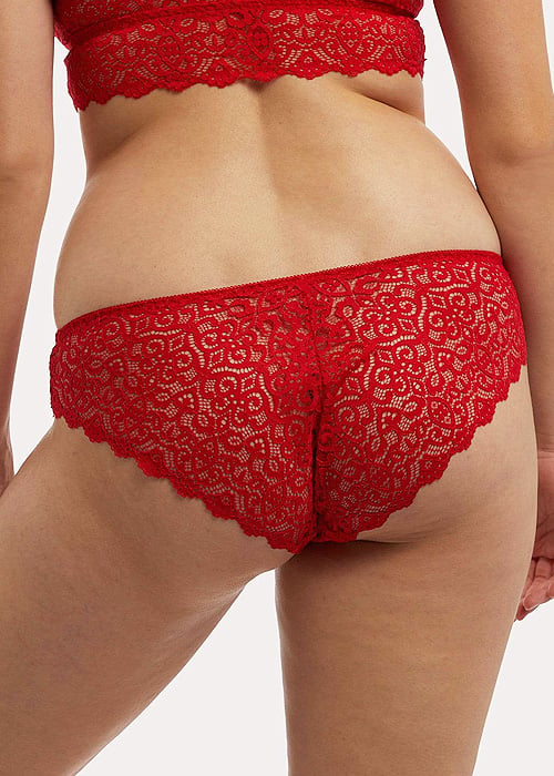 Wolf And Whistle Ariana Red Everyday Lace Brief In Stock At UK Tights