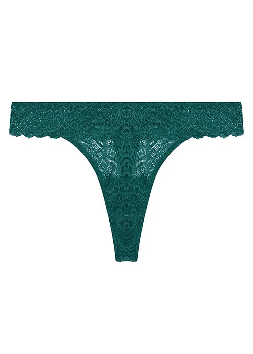 Wolf And Whistle Ariana Teal Everyday Lace Thong image