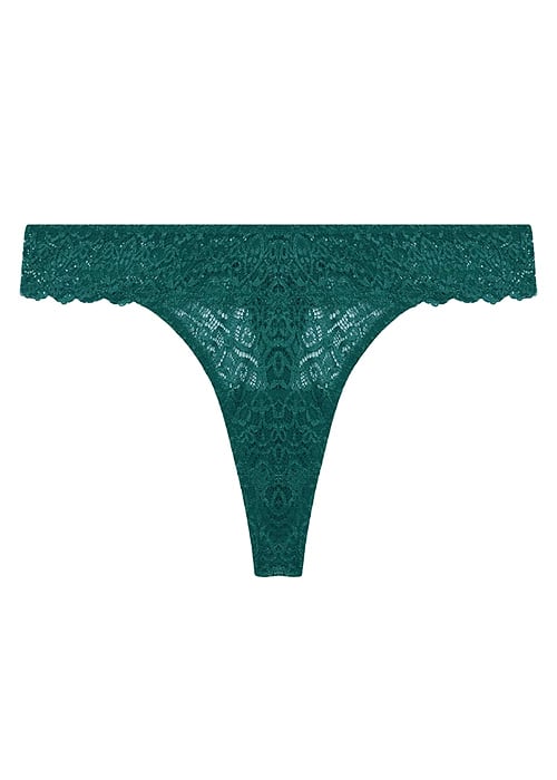 Wolf And Whistle Ariana Teal Everyday Lace Thong SideZoom 3