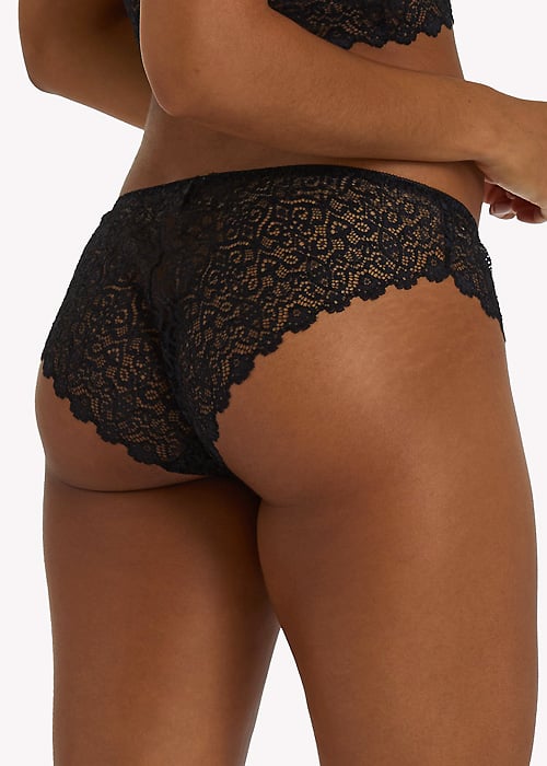 Wolf And Whistle Ariana Black Everyday Lace Brief In Stock At UK Tights