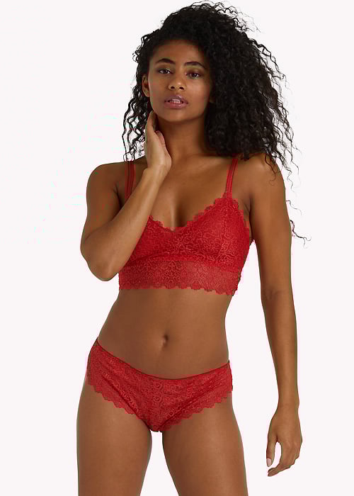 Wolf And Whistle Ariana Red Everyday Lace Bralette image