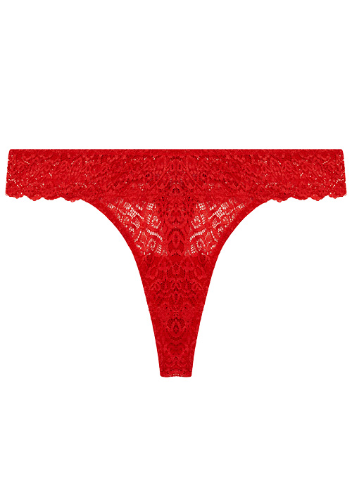 Wolf And Whistle Ariana Red Everyday Lace Thong SideZoom 3