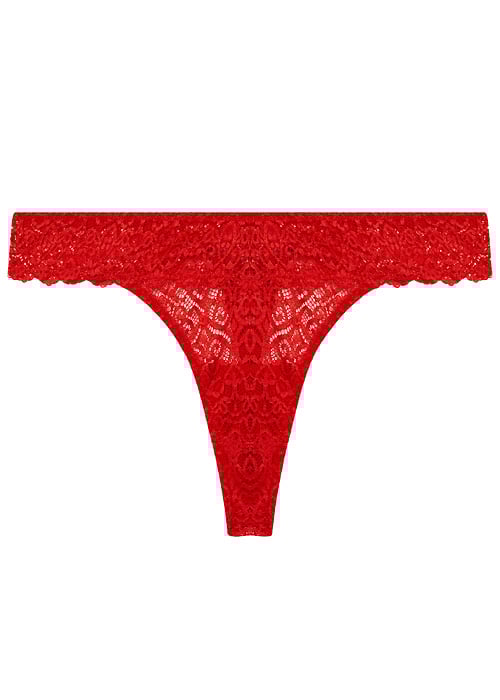 Wolf And Whistle Ariana Red Everyday Lace Thong image