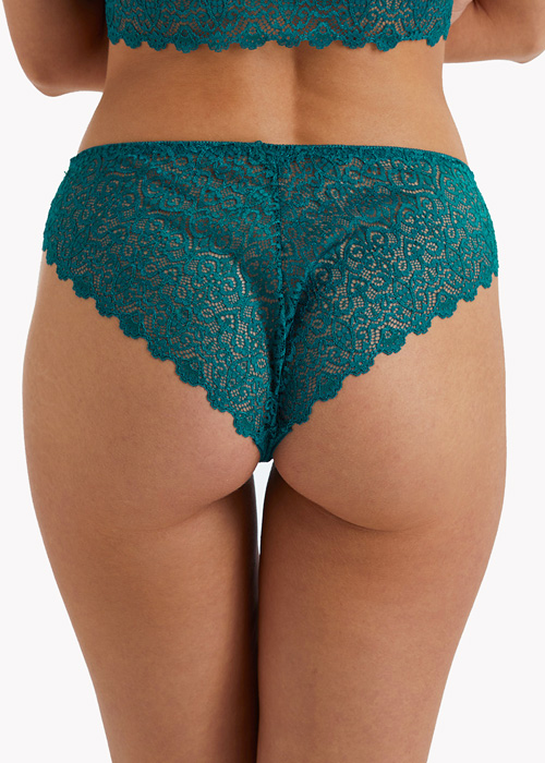 Wolf And Whistle Ariana Teal Everyday Lace Brief SideZoom 2