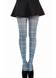 Pamela Mann Black Watch Blue Tartan Tights