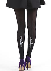 Pamela Mann Flocked Climbing Cats Tights