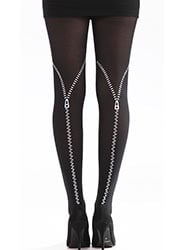 Pamela Mann Flocked Zip Tights